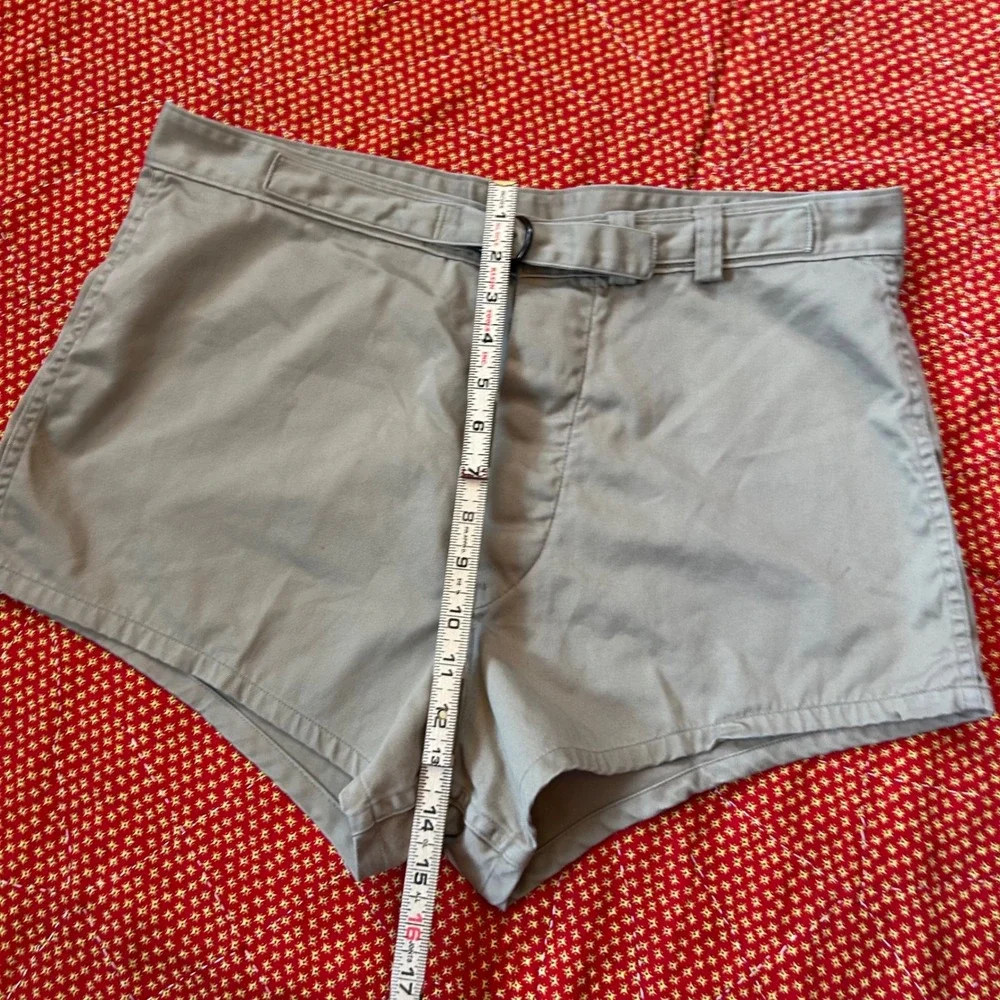 Vintage US Military UNICOR Swimmer Trunks Khaki Cotton Shorts Size 36 Mens